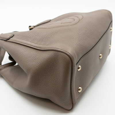 Soho Two Way Tote Grey Leather