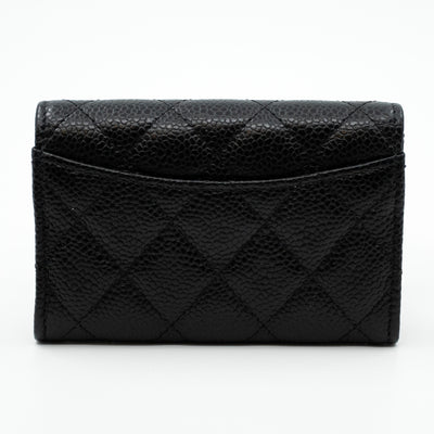 Classic Flap Card Case Black Caviar