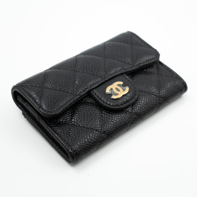 Classic Flap Card Case Black Caviar