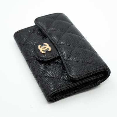 Classic Flap Card Case Black Caviar