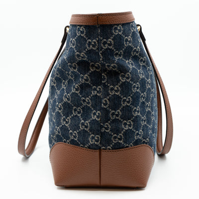 Ophidia GG Medium Tote Blue Denim