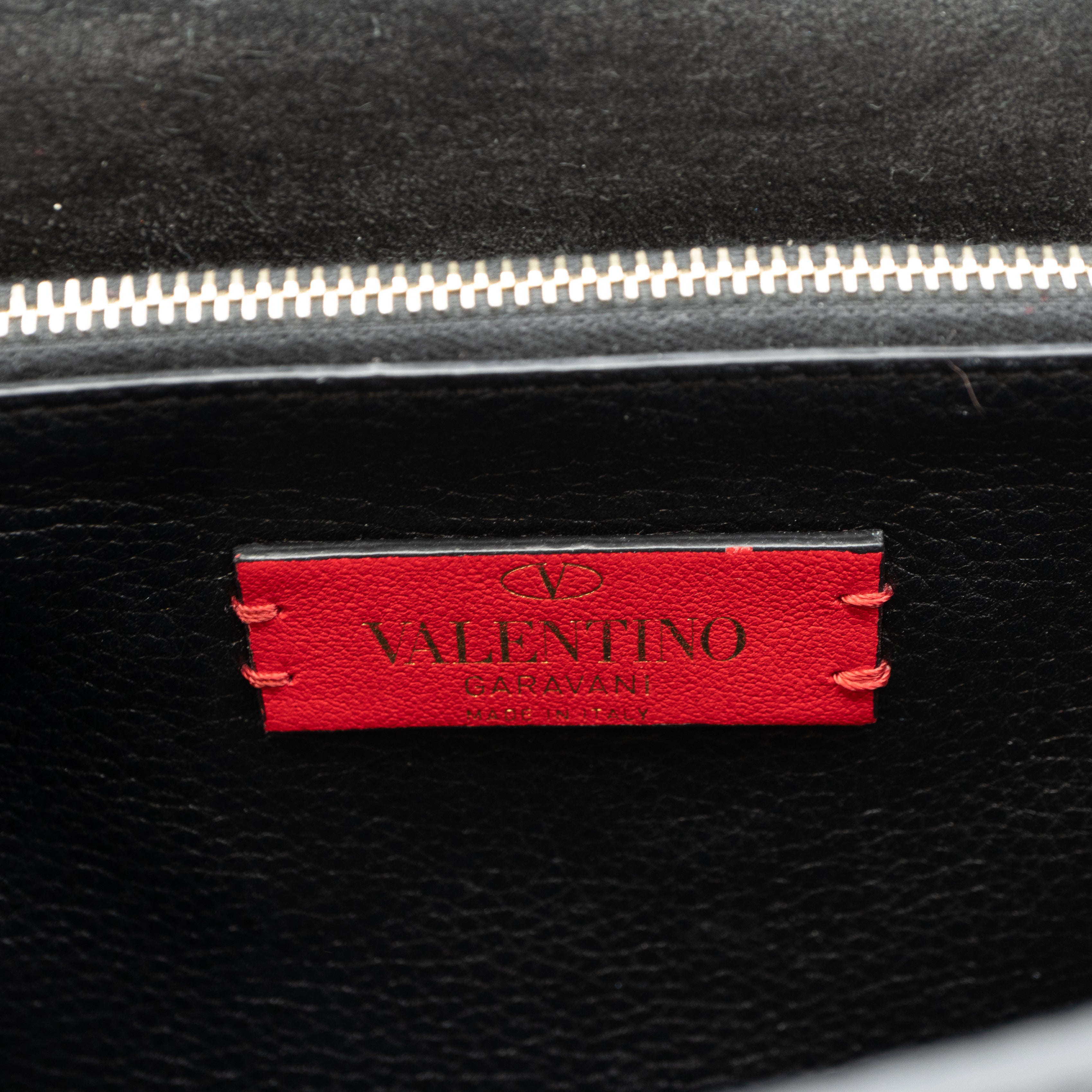 Rockstud Shoulder Bag Black Leather