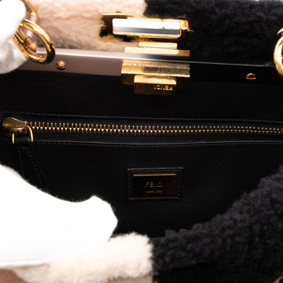 Peekaboo Medium Shearling Colorblock