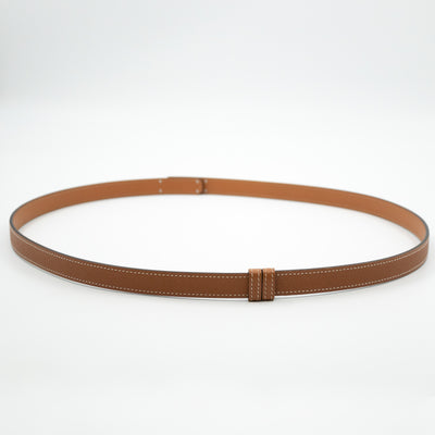 Kelly 18 mm Belt Adjustable Gold Leather