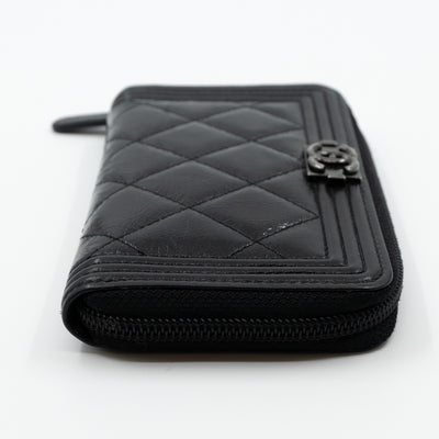 Medium Zipped Boy Wallet So Black