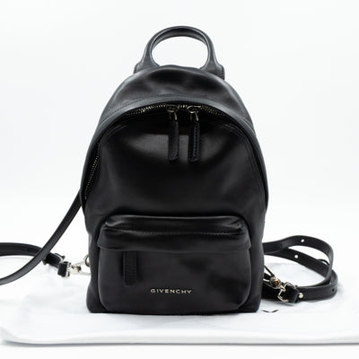 Nano Backpack Black Leather