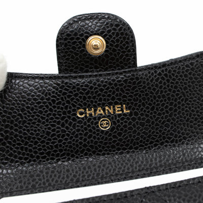 Classic Flap Card Case Black Caviar