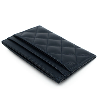 Boy Classic Card Holder Navy Blue Leather