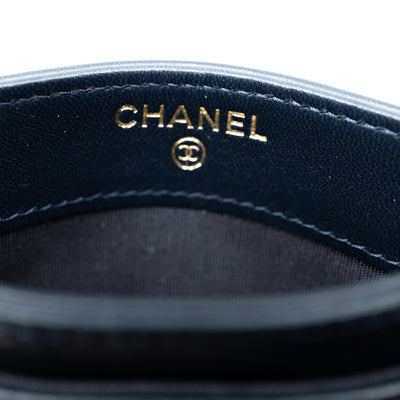 Boy Classic Card Holder Navy Blue Leather
