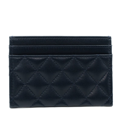 Boy Classic Card Holder Navy Blue Leather
