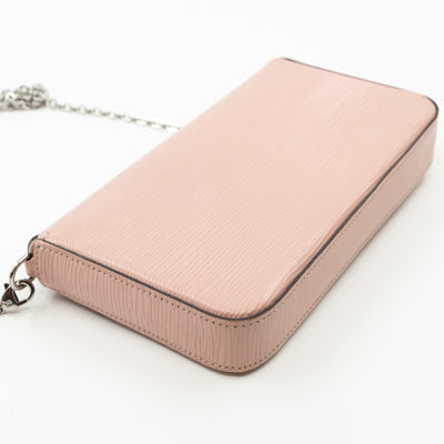 Pochette Felicie Epi Leather Rose Ballerine