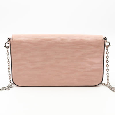 Pochette Felicie Epi Leather Rose Ballerine