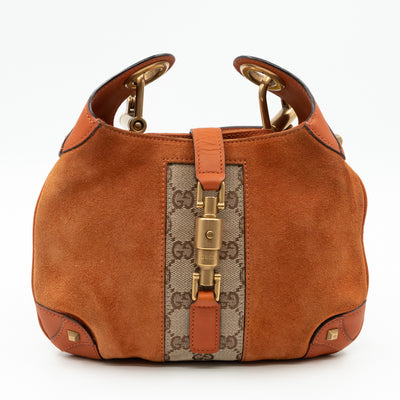 Small Jackie Orange Suede