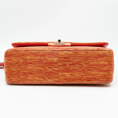 Classic Double Flap Jumbo Orange Striped Silver