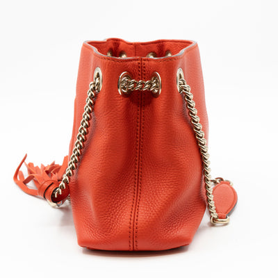 Mini Soho Chain Orange Leather