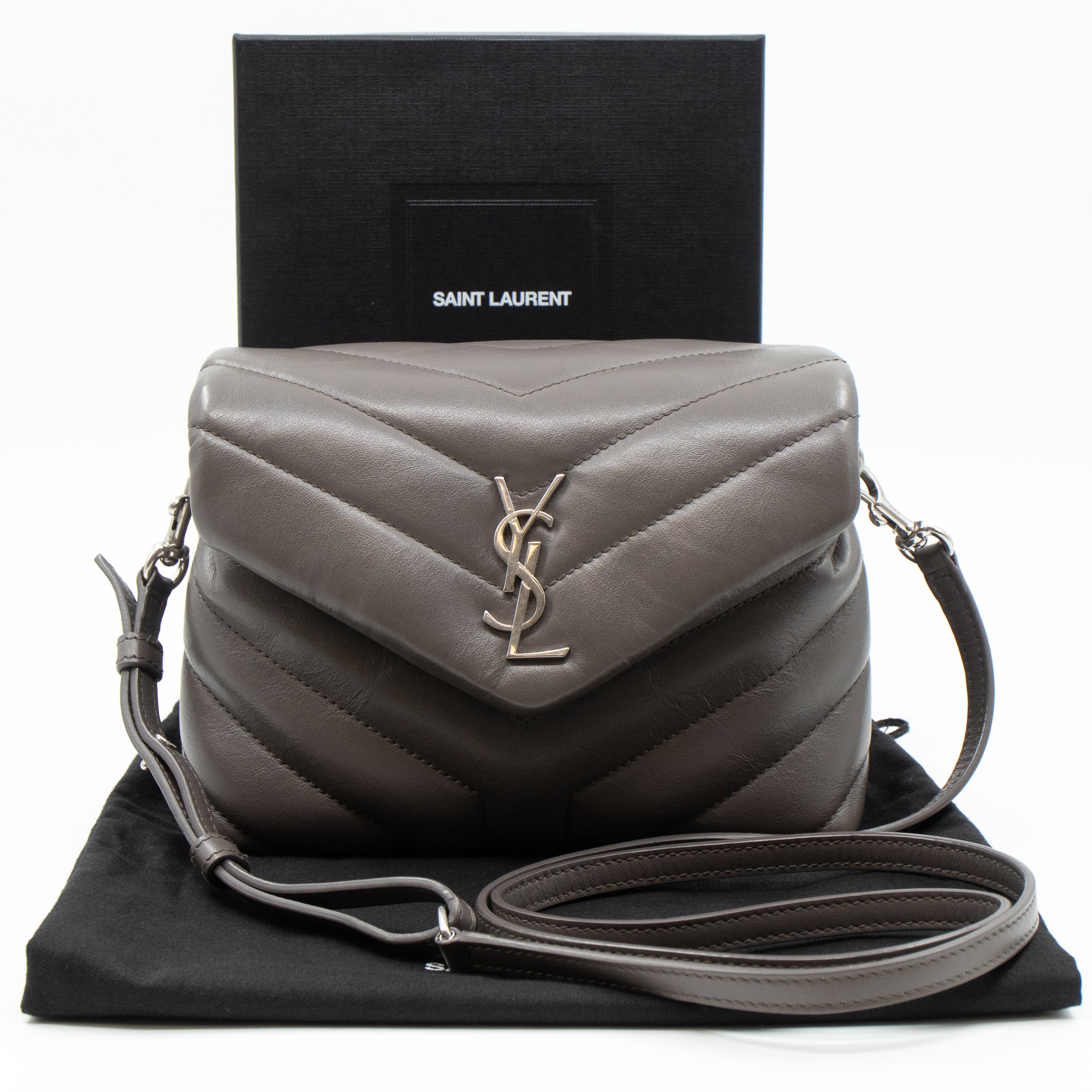 Loulou Toy Grey Leather