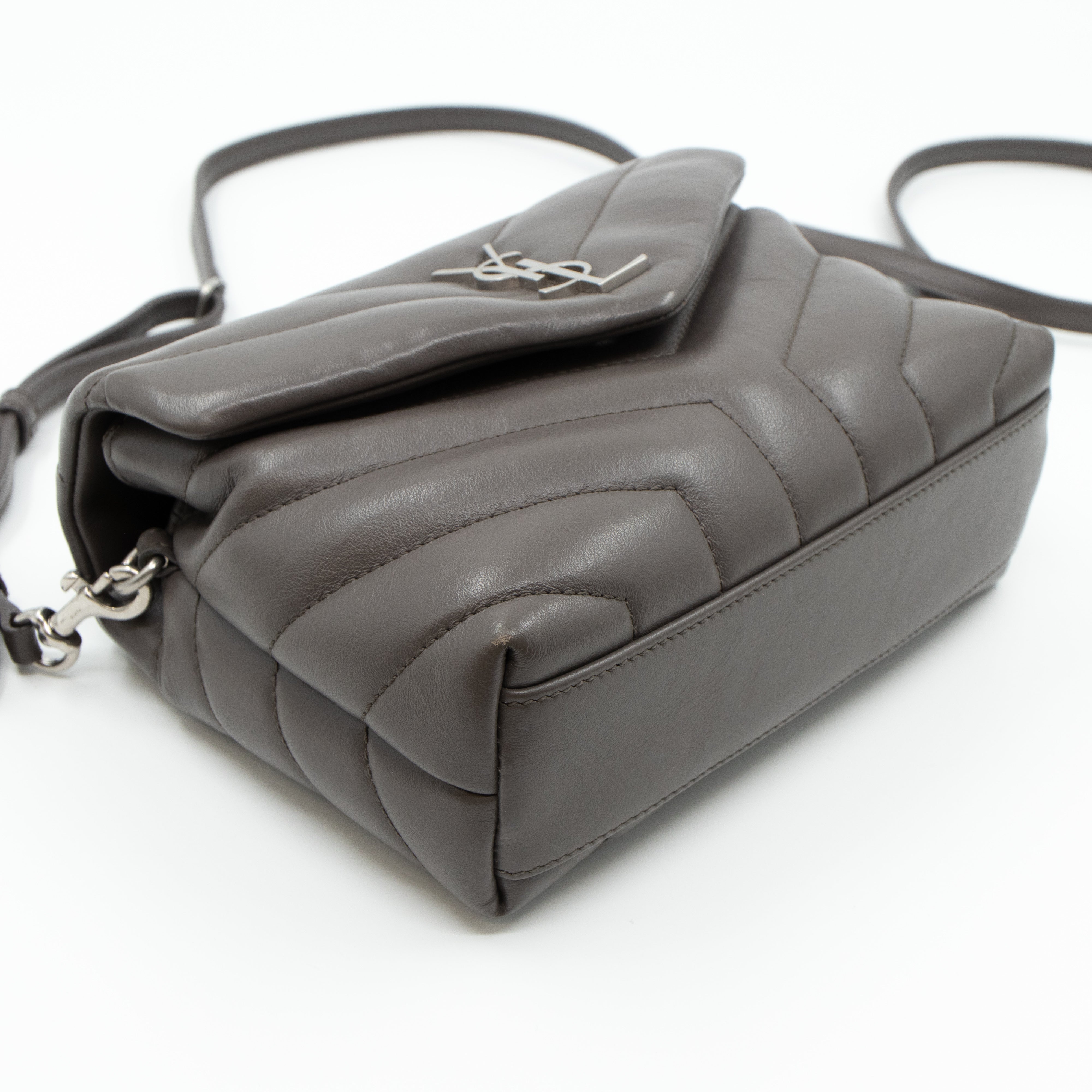 Loulou Toy Grey Leather
