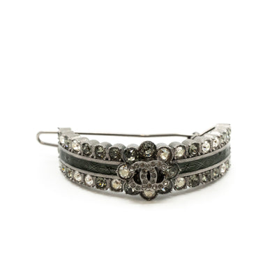 CC Crystal Hair Clip Ruthenium