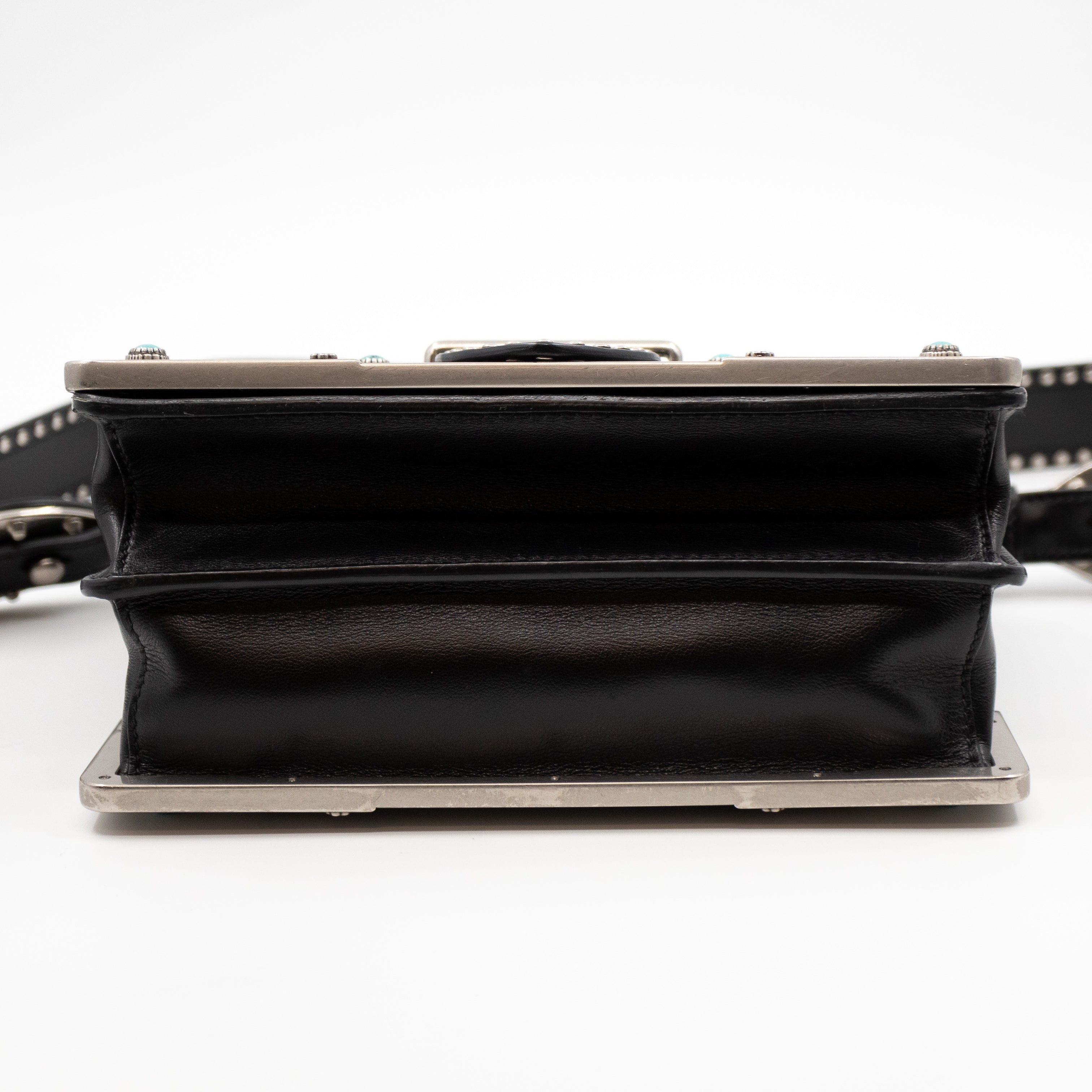 Cahier Studded Black Leather