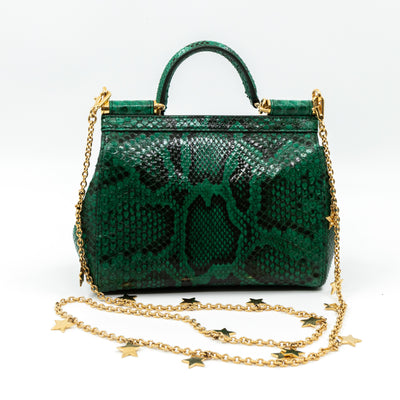 Sicily Small Green Snakeskin