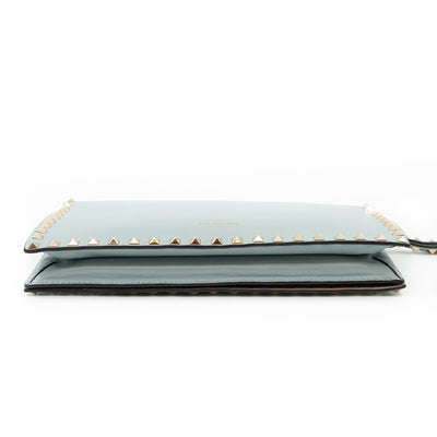 Rockstud Flap Clutch Light Blue