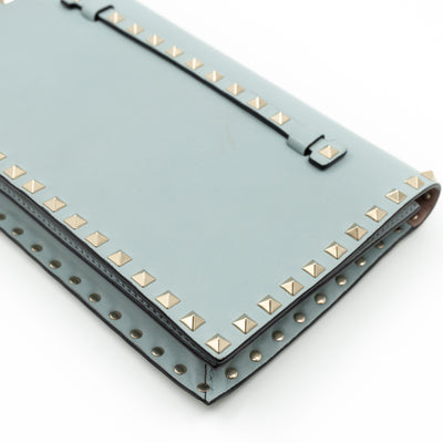 Rockstud Flap Clutch Light Blue