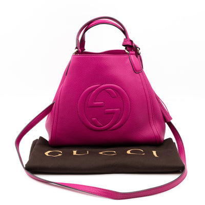 Soho Two Way Tote Rose Leather