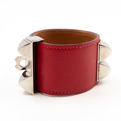 Collier de Chien Red Silver Bracelet