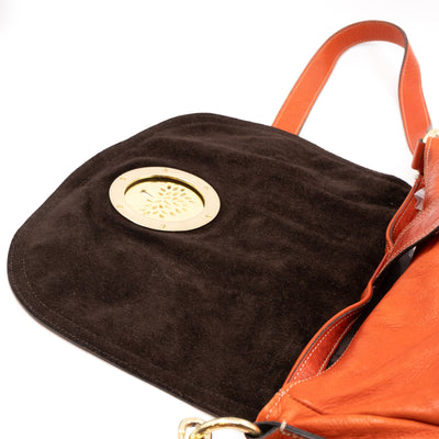 Daria Satchel Orange Leather