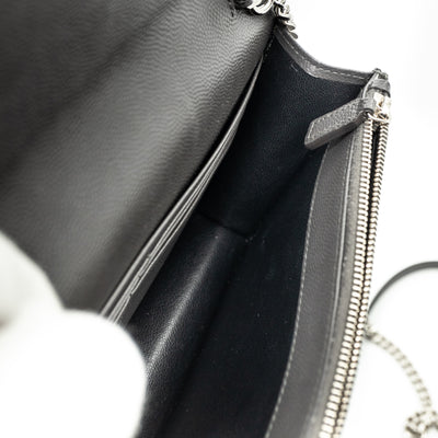 Envelope Chain Wallet Anthracite Leather