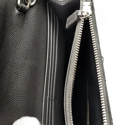 Envelope Chain Wallet Anthracite Leather