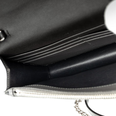 Envelope Chain Wallet Anthracite Leather