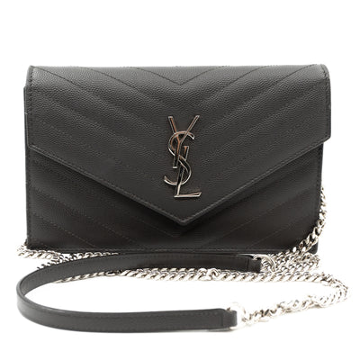 Envelope Chain Wallet Anthracite Leather