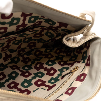 Hysteria Clutch Ivory Leather