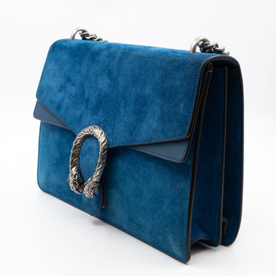Dionysus Medium Blue Suede