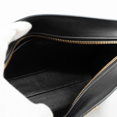 Esplanade Shoulder Bag Greche Black Leather