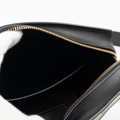 Esplanade Shoulder Bag Greche Black Leather