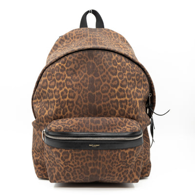 Classic Hunting Backpack Leopard Print Brown