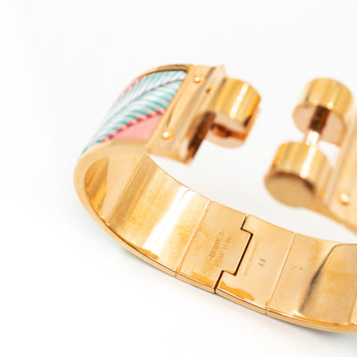 Hinged Bracelet Medium Colorful Gold