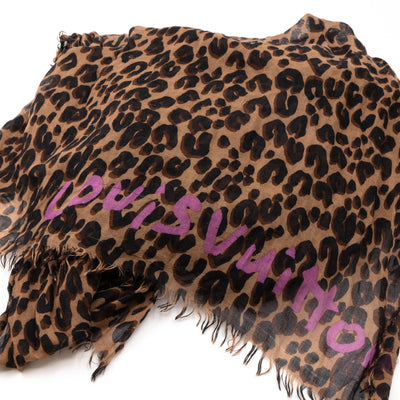 Leopard Stole Brown