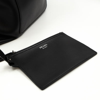 City Tote Black Calf Leather