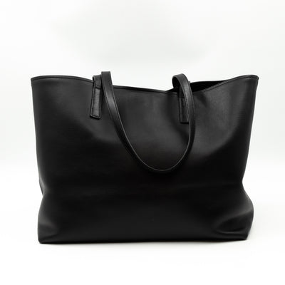 City Tote Black Calf Leather