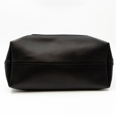 City Tote Black Calf Leather
