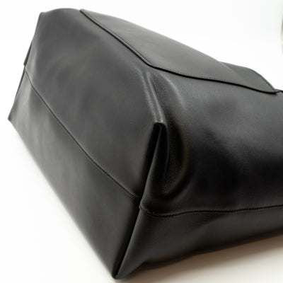 City Tote Black Calf Leather