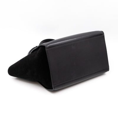 Medium Trapeze Black & White Leather
