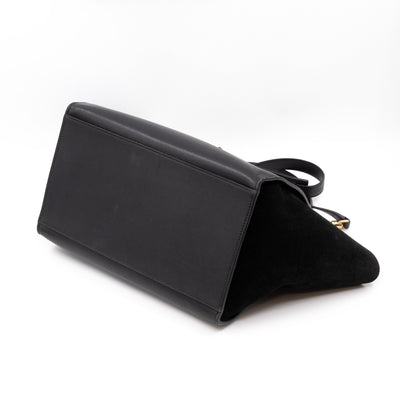 Medium Trapeze Black & White Leather