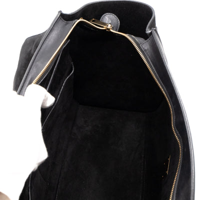 Medium Trapeze Black & White Leather