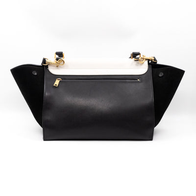 Medium Trapeze Black & White Leather