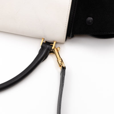 Medium Trapeze Black & White Leather