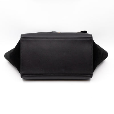 Medium Trapeze Black & White Leather